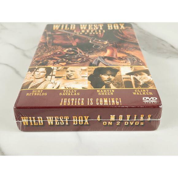 Movie Wild West Box New Sealed 2 Dvd's 4 Movies Pancho Villa Burt Reynolds - Picture 10 of 11